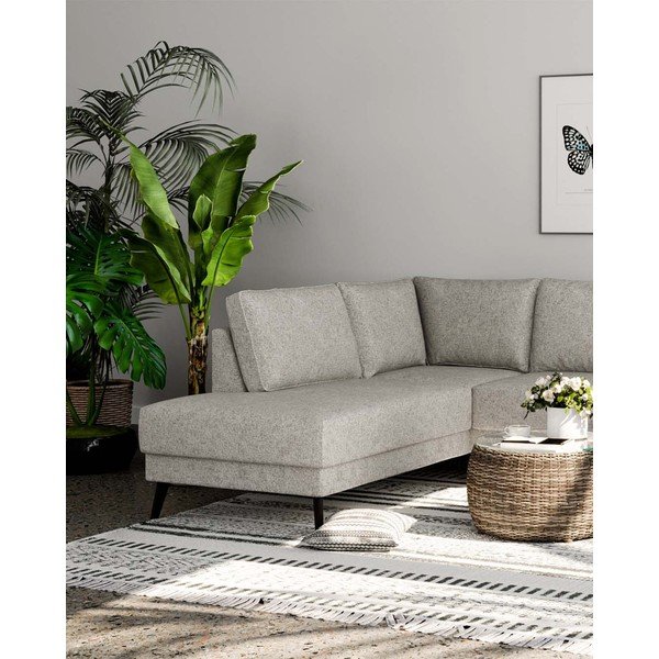 Krémszínű sarokkanapé (bal oldali) Fynn – Ghado-image-1