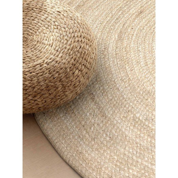 Világos natúr színű kétoldalas-kézi szövésű juta szőnyeg 160x230 cm Braided – Hanse Home-image-3