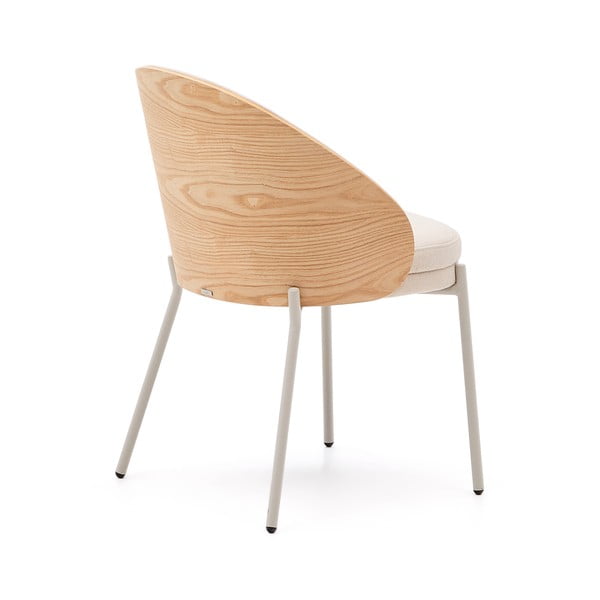 Krémszínű-natúr színű étkezőszék Eamy – Kave Home-image-4