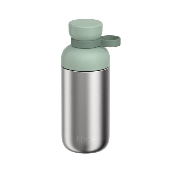 Ezüstszínű-zsályaszínű rozsdamentes acél ivópalack 500 ml Vita – Mepal