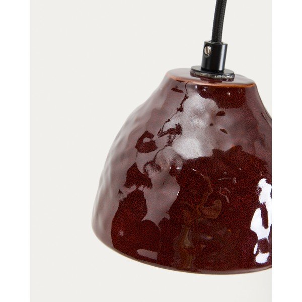 Piros függőlámpa kerámia búrával Drava – Kave Home-image-3