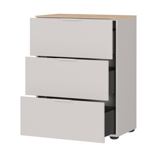 Krémszínű matt szekrény 68x98x40 cm Savoca – Germania-image-3