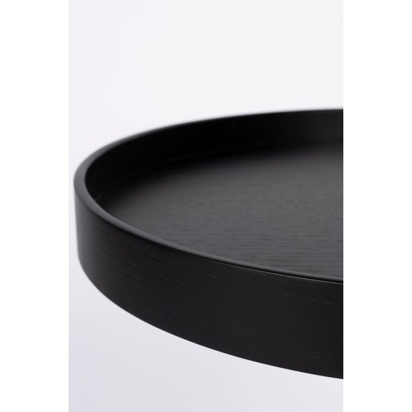 Kerek tárolóasztal tölgyfa dekoros asztallappal ø 40 cm Yuri S – White Label-image-3