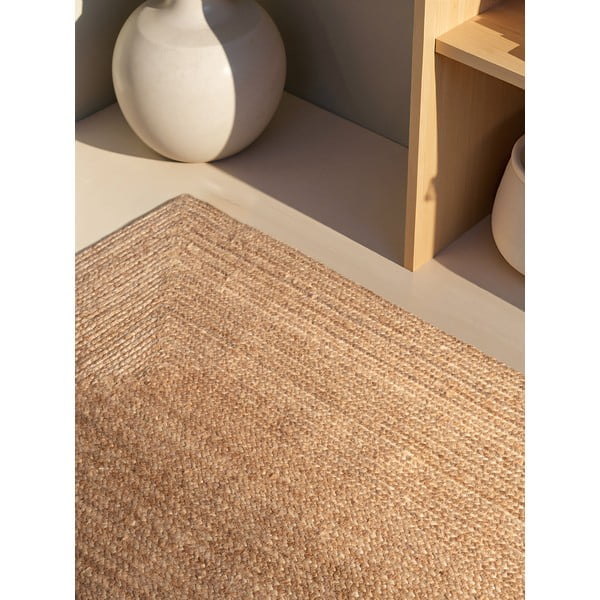Natúr színű kétoldalas kézi szövésű juta szőnyeg 200x300 cm Sharmila Natural Brown – Hanse Home-image-3