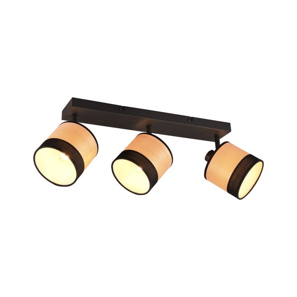 Fekete-natúr színű mennyezeti lámpa ø 12 cm Bolzano – Reality-image-2