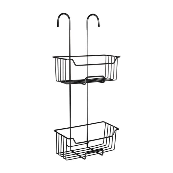 Fekete függő rozsdamentes acél fürdőszobai polc Milo – Wenko-image-4