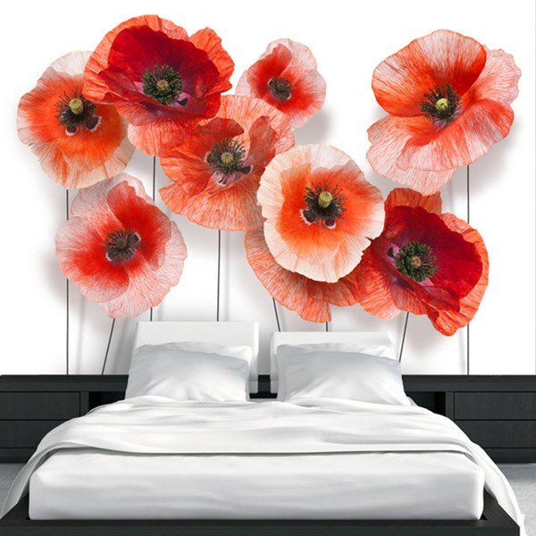 Nine Poppies nagyméretű tapéta, 200 x 140 cm - Artgeist-image-1