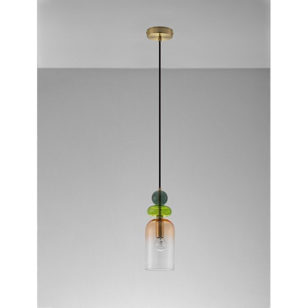 Aranyszínű üveg függőlámpa ø 11 cm Murano – Nova Luce-image-4