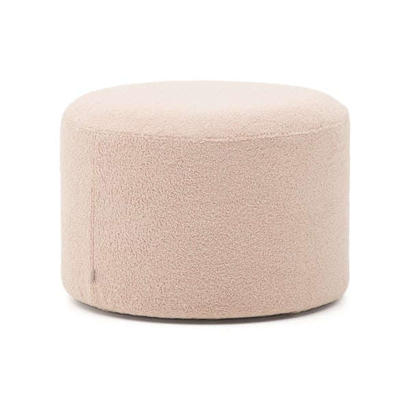 Világos rózsaszín buklé puff Kaeli – Kave Home