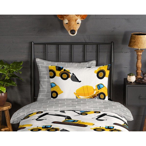 Egyszemélyes flanel gyerek ágyneműhuzat 140x200 cm Dig – Good Morning-image-2