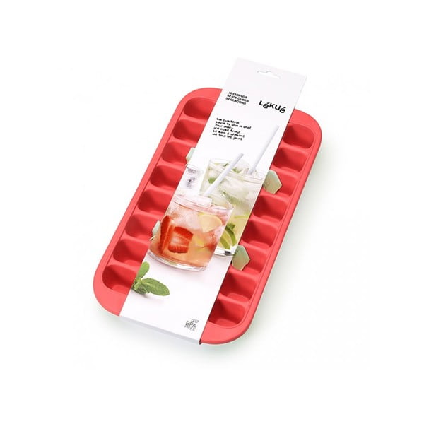 Industrial piros szilikon jégforma, 32 db jégkockához - Lékué-image-1
