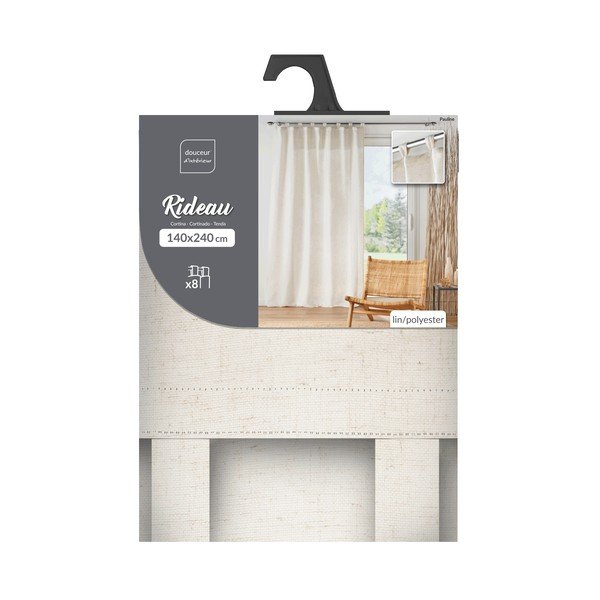 Krémszínű függöny 140x240 cm Pauline – douceur d'intérieur-image-4
