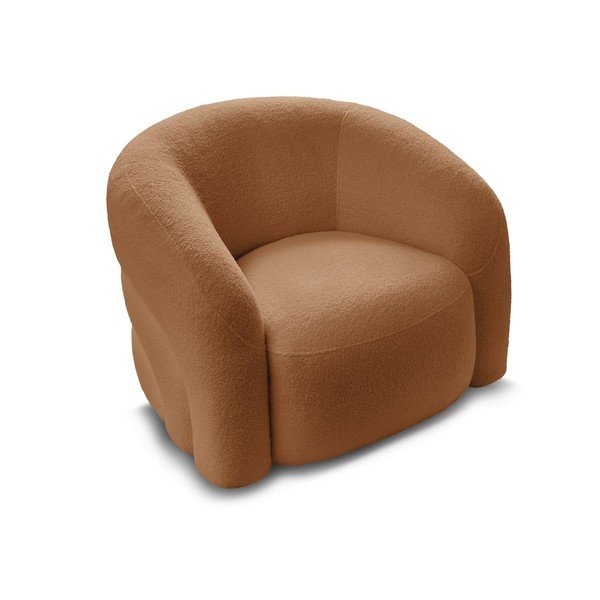 Narancssárga forgó buklé fotel Elina – Bobochic Paris-image-3