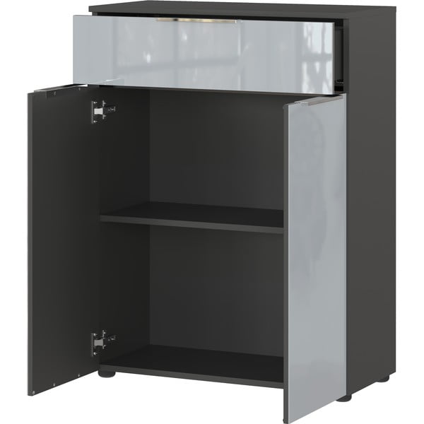 Szürke magas-fali fürdőszoba szekrény 71x95 cm Vasio – Germania-image-3