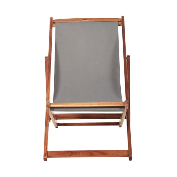 Szürke-natúr színű tömörfa kerti napozóágy Dionysus – Bonami Essentials-image-2