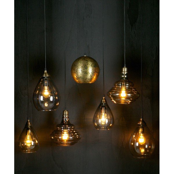 Aranyszínű függőlámpa üveg búrával Pure – WOOOD-image-1