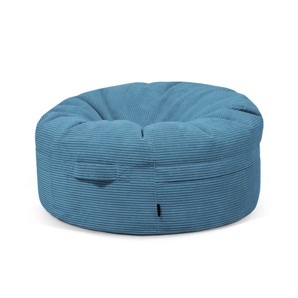 Kék kordbársony babzsákfotel Roll 105 – SLOWDOWN