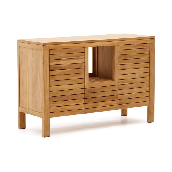 Natúr színű alacsony  teakfa mosdó alatti szekrény 120x80 cm Neria – Kave Home-image-2