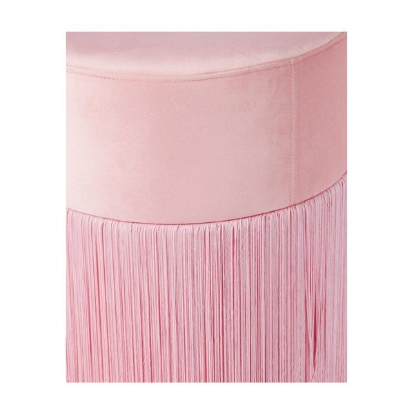 Rózsaszín puff bársony kárpittal, ø 36 cm - Velvet Atelier-image-3