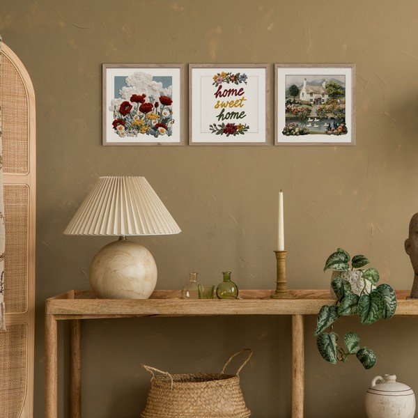 Kép szett 3 db-os 30x30 cm Sweet Home – Styler-image-1