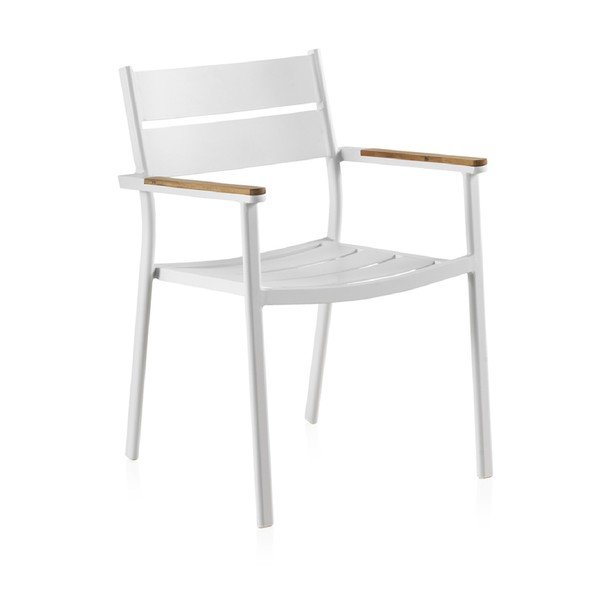 Giulia fehér kerti szék teakfából, szélesség 56 cm - Geese-image-2