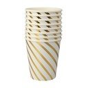 Egyszer használatos papírpohár készlet 8 db-os Gold Swirl – Meri Meri