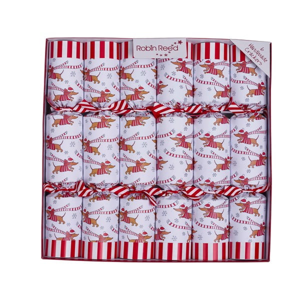 Karácsonyi cracker szett 6 db-os Racing Sausage Dog – Robin Reed