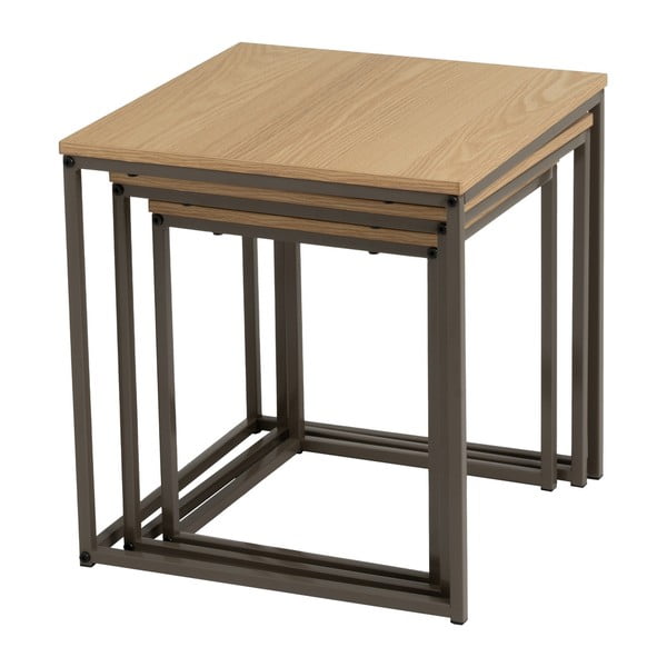 Tárolóasztal szett 3 db-os 40x40 cm – Casa Selección-image-1