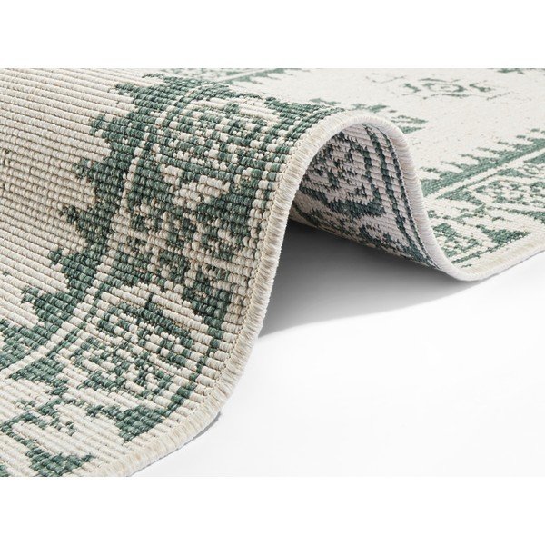 Duque zöld-krémszínű kültéri szőnyeg, 80 x 350 cm - NORTHRUGS-image-1