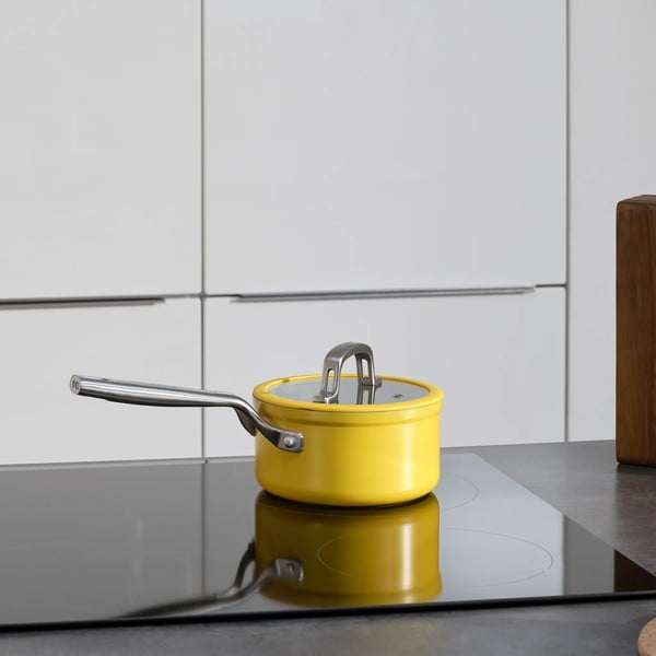 Indukciós tűzhelyhez alkalmas edény fedővel-kerámia felülettel 1,3 l Meda 3.0 – FABINI-image-1