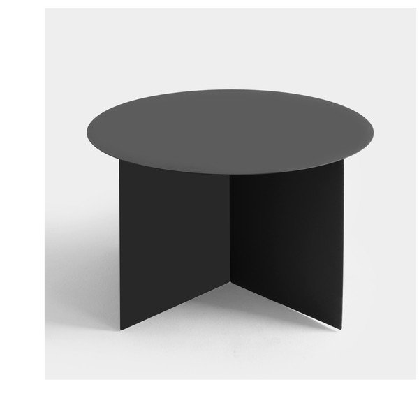 Oli fekete dohányzóasztal, ⌀ 70 cm - Custom Form-image-1