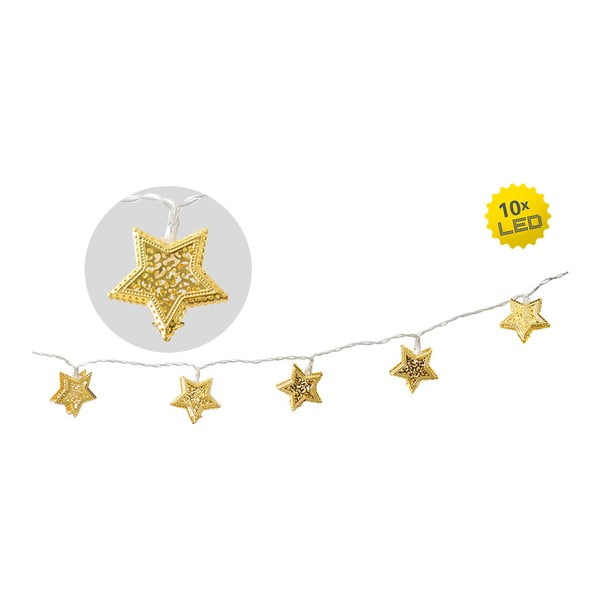 Karácsonyi fényfüzér csillag motívumokkal, hossza 120 cm - Naeve