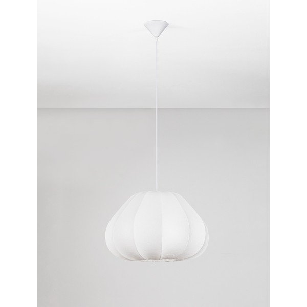Matt fehér textil függőlámpa ø 50 cm Bora – Nova Luce-image-3
