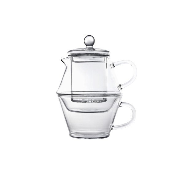Portofino teáskanna csészével és szűrővel szálas teához - Bredemeijer-image-1