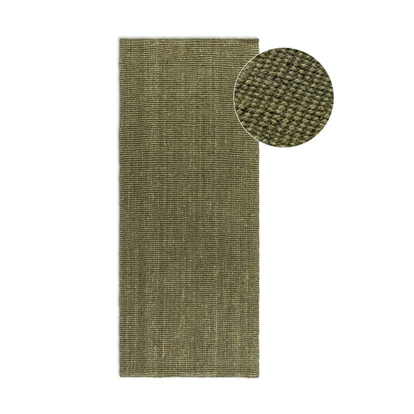 Khaki juta futószőnyeg 80x200 cm Bouclé – Hanse Home