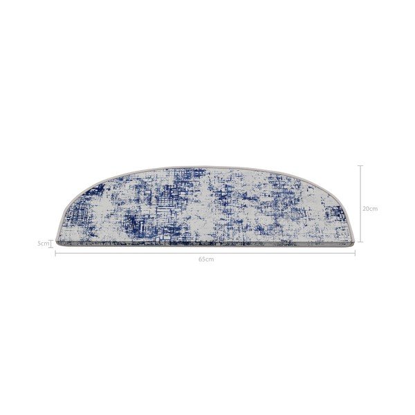 Kék lépcsőszőnyeg szett 16 db-os 20x65 cm Digital City – Vitaus-image-2