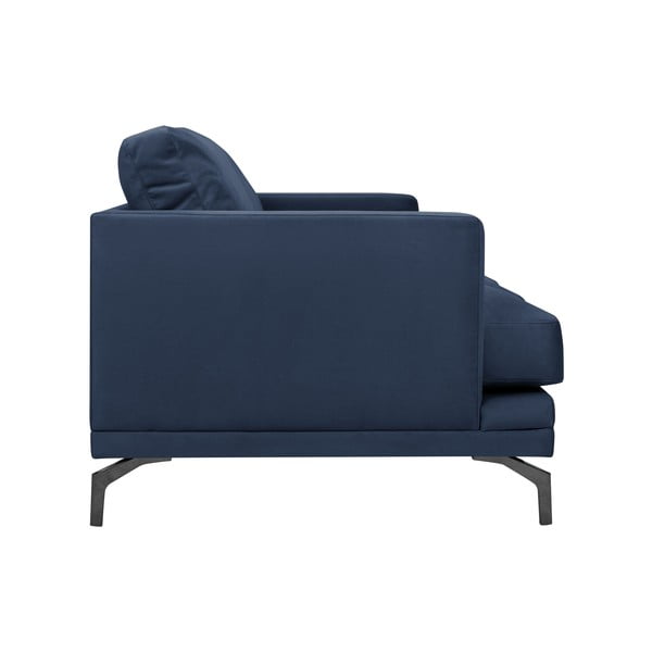 Jupiter sötétkék háromszemélyes kanapé, fekete lábakkal - Windsor & Co Sofas-image-2