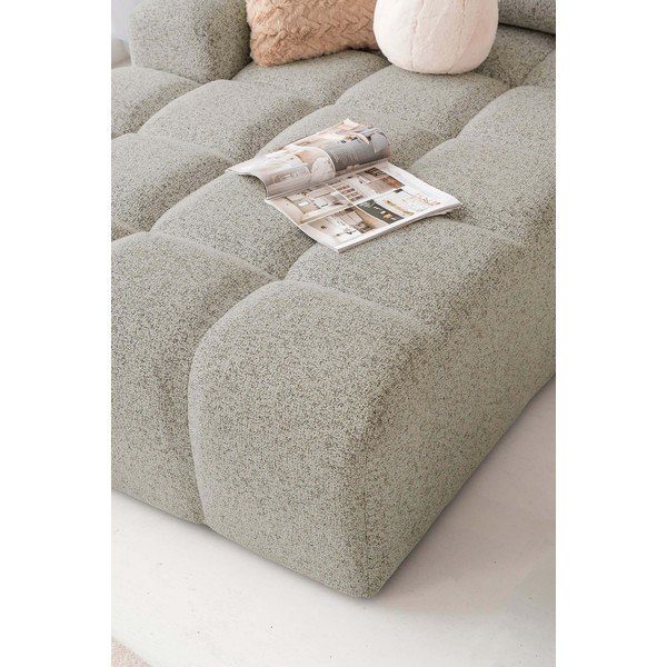 Világosbarna kinyitható tárolóhelyes moduláris sarokkanapé (bal oldali) Lulu – Miuform-image-4