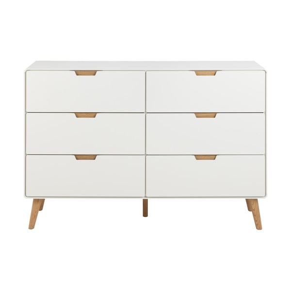 Fehér komód 135x90x40 cm Lowell – Actona