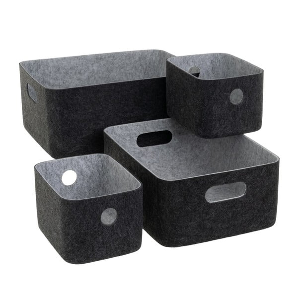 Textil tárolókosár szett 4 db-os 36x27x16 cm – Casa Selección