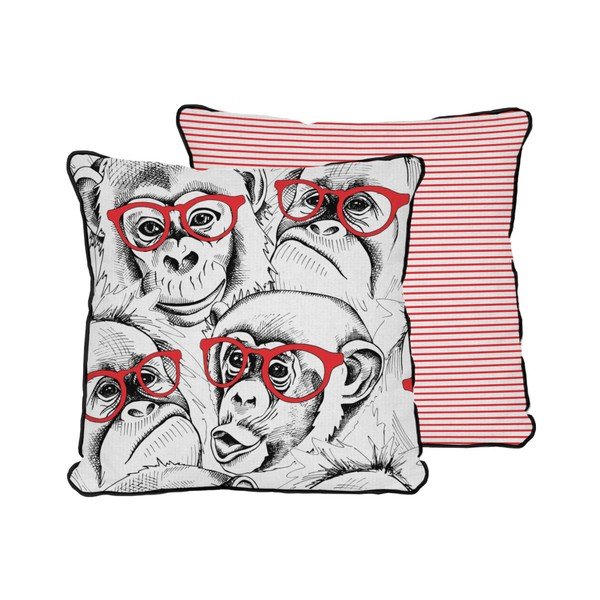 Red Monkey párnahuzat, 45 x 45 cm - Really Nice Things-image-1