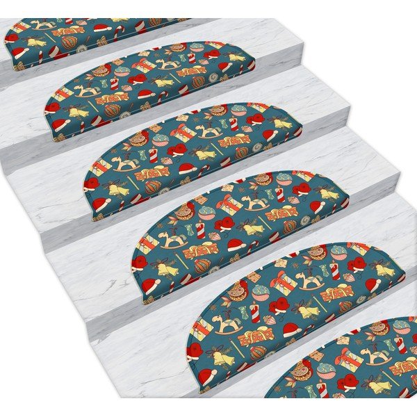 Zöld lépcsőszőnyeg készlet 16 db-os 65 x 20 cm Christmas Gifts - Vitaus-image-1