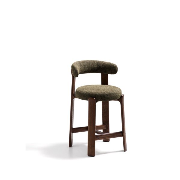 Zöld-sötét natúr színű kőrisfa bárszék (ülésmagasság 65 cm) Granite – Kave Home