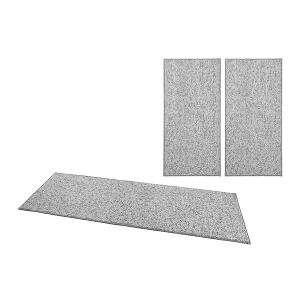 Wolly 3 darabos szürke szőnyeg készlet - BT Carpet