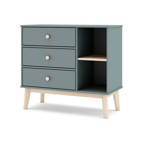 Szürkészöld gyerek komód 90x81x40 cm Esteban – Marckeric-image-3