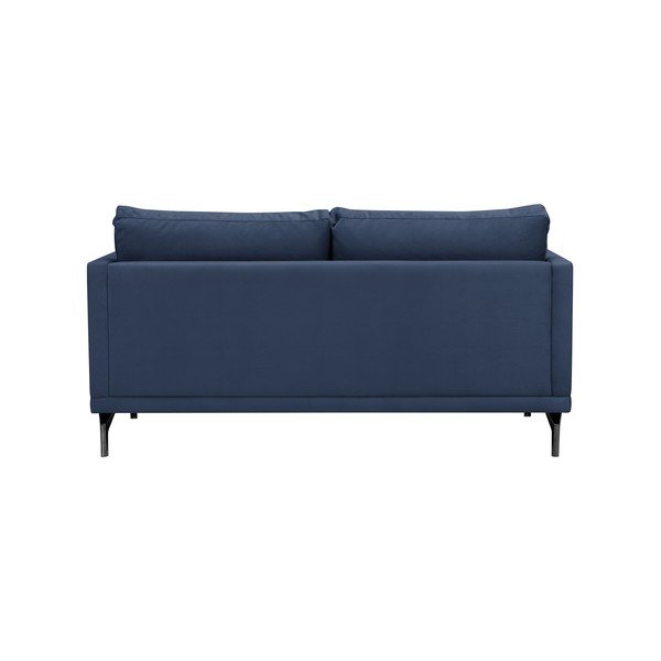Jupiter sötétkék kétszemélyes kanapé, fekete lábakkal - Windsor & Co Sofas-image-3