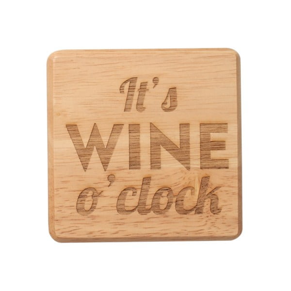 It's Wine O'Clock poháralátét egzotikus fából - T&G Woodware