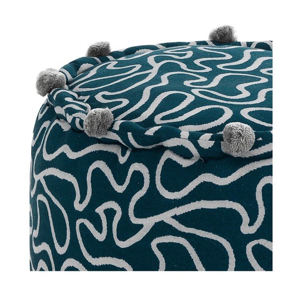 Sötétkék-világosszürke puff Tangle – Tomasucci-image-1