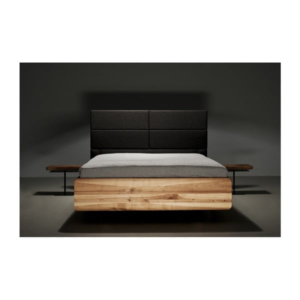 Boxspring olajkezelt kőrisfa ágy, 120 x 210 cm - Mazzivo-image-3