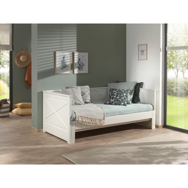 Fehér gyerekágy kihúzható pótággyal 180x200-90x200 cm PINO – Vipack-image-4